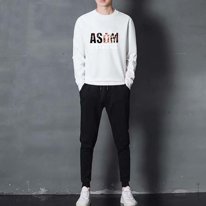 メンズ上下2点セットアップ 春秋 オーバーサイズ カジュアル 通気性 スポーツ 長ズボン カジュアル 長袖 ジャージ 