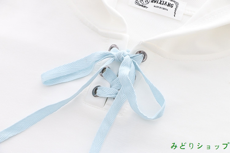 トレーナー ショート 切替 バイ長袖 森ガール レディース  