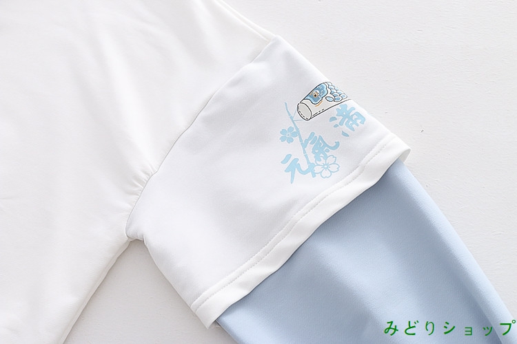 トレーナー ショート 切替 バイ長袖 森ガール レディース  