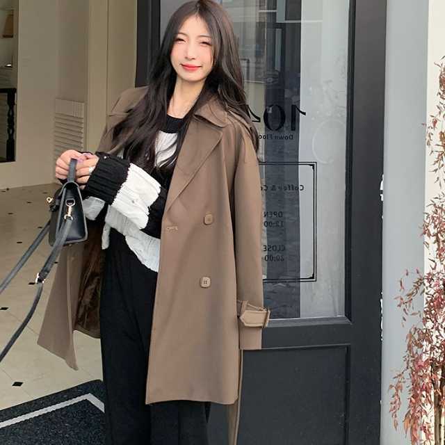 アウター コート トレンチコート ジャケット ミディアムジャケット マキシ ベルト 秋アウター ミディアム丈 冬 秋 上着 キレセク レディース 