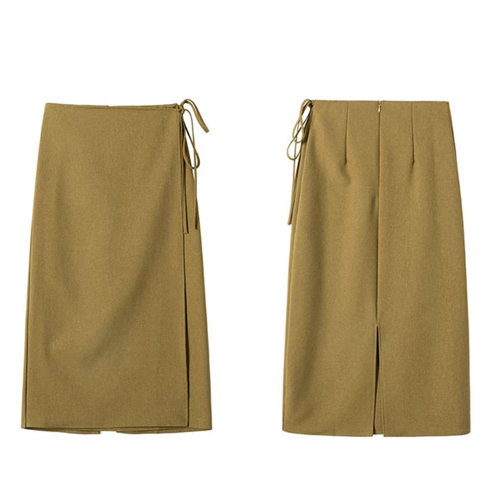 ラップ ロング スカート スリット巻き  