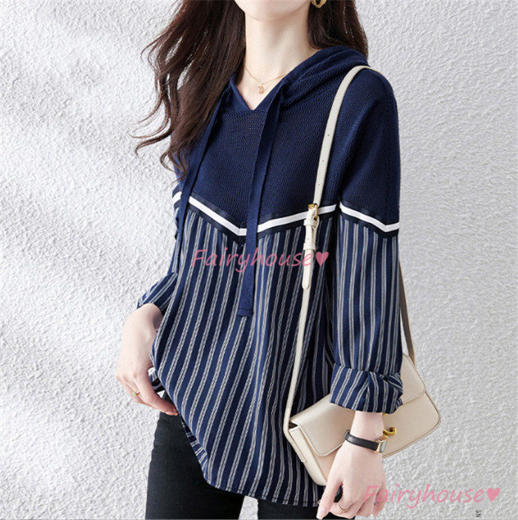 ニット セーター トップス レディース 秋冬 ラウンネック オシャレ 着痩せ 通勤 きれいめ 幾何柄 ニットインナー 帽付き 長袖ニット カジュアルニット 