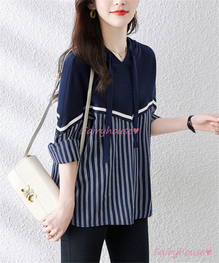 ニット セーター トップス レディース 秋冬 ラウンネック オシャレ 着痩せ 通勤 きれいめ 幾何柄 ニットインナー 帽付き 長袖ニット カジュアルニット 