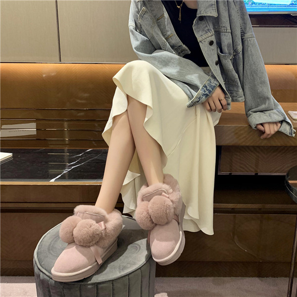 スノーブーツ ムートンブーツ 可愛い レディース ショートブーツ 冬靴 スエード モカシン 防寒 内ボア ブーツ もこもこ ファー 裏起毛 