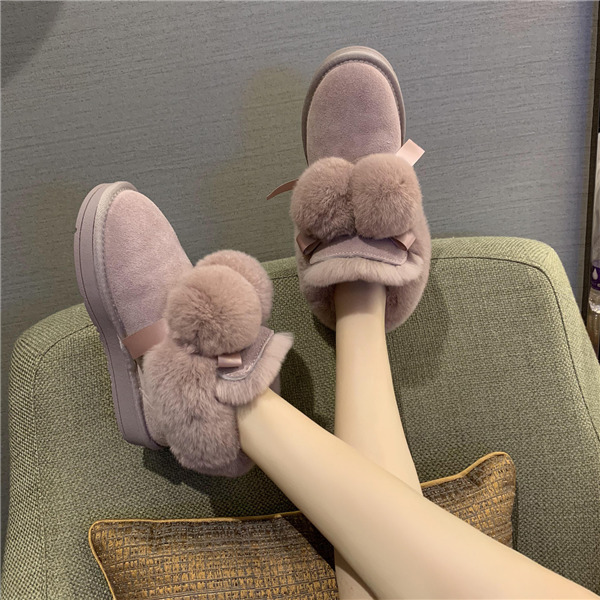 スノーブーツ ムートンブーツ 可愛い レディース ショートブーツ 冬靴 スエード モカシン 防寒 内ボア ブーツ もこもこ ファー 裏起毛 