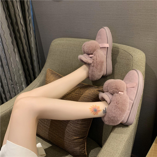 スノーブーツ ムートンブーツ 可愛い レディース ショートブーツ 冬靴 スエード モカシン 防寒 内ボア ブーツ もこもこ ファー 裏起毛 