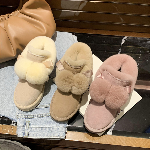 スノーブーツ ムートンブーツ 可愛い レディース ショートブーツ 冬靴 スエード モカシン 防寒 内ボア ブーツ もこもこ ファー 裏起毛 