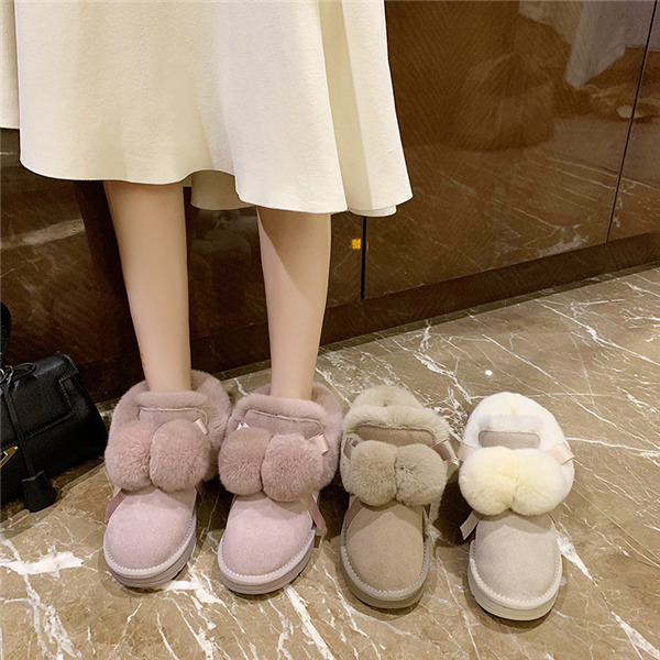 スノーブーツ ムートンブーツ 可愛い レディース ショートブーツ 冬靴 スエード モカシン 防寒 内ボア ブーツ もこもこ ファー 裏起毛 