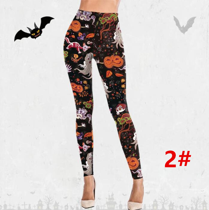 ハロウィンヨガパンツ ヒップアップ トレーニング フィットネス エアロビクス ズボン 美脚 ランニングウェア ダンス衣装 ズボン エアロビクスウェア 