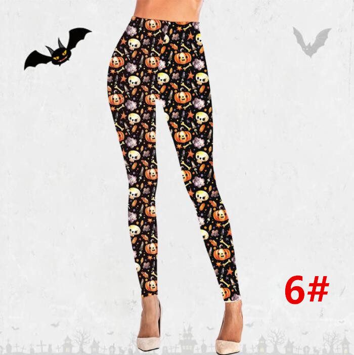 ハロウィンヨガパンツ ヒップアップ トレーニング フィットネス エアロビクス ズボン 美脚 ランニングウェア ダンス衣装 ズボン エアロビクスウェア 