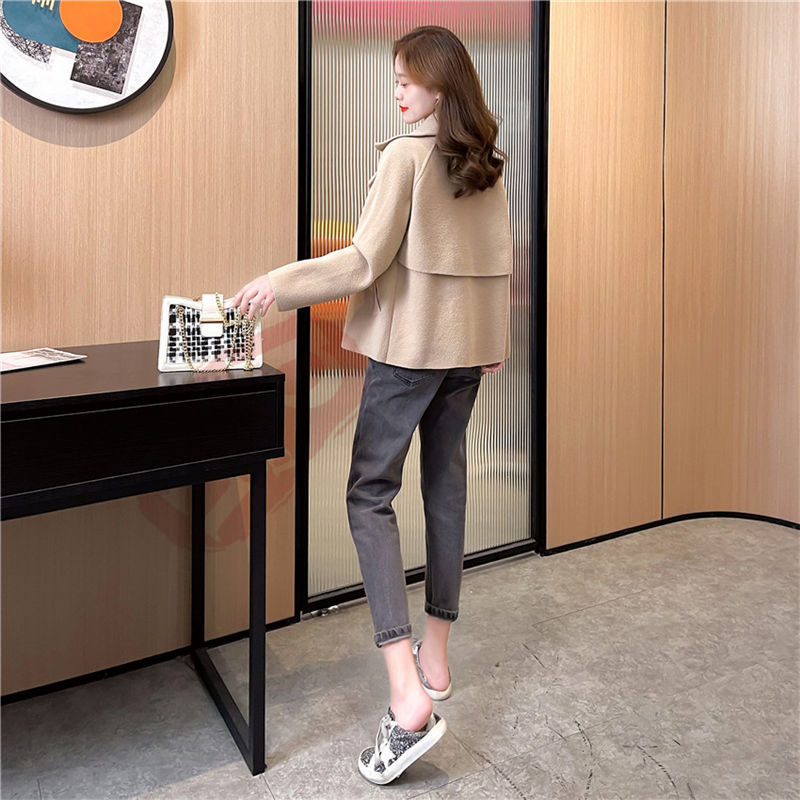 ジャケット レディース 40代 長袖ノーカラージャケット ショット丈ツイードコートアウター 秋服 卒業式 結婚式 オフィス 韓国風 通勤OL 入学式 七五三 送料無料 