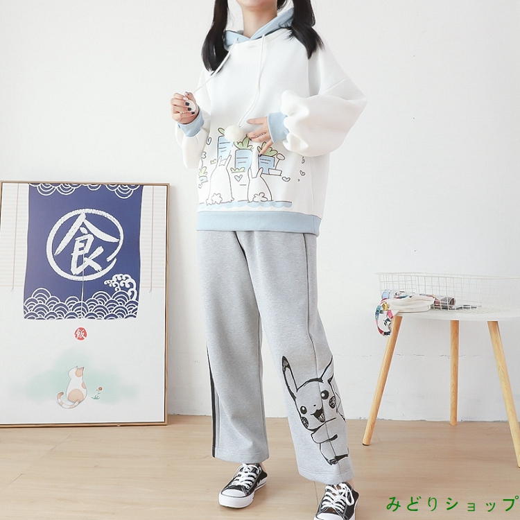 裏起毛 裏ボア 人参 ポンポン 長袖 森ガール レディース 