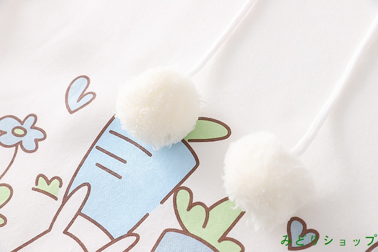 裏起毛 裏ボア 人参 ポンポン 長袖 森ガール レディース 