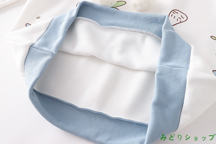 裏起毛 裏ボア 人参 ポンポン 長袖 森ガール レディース 