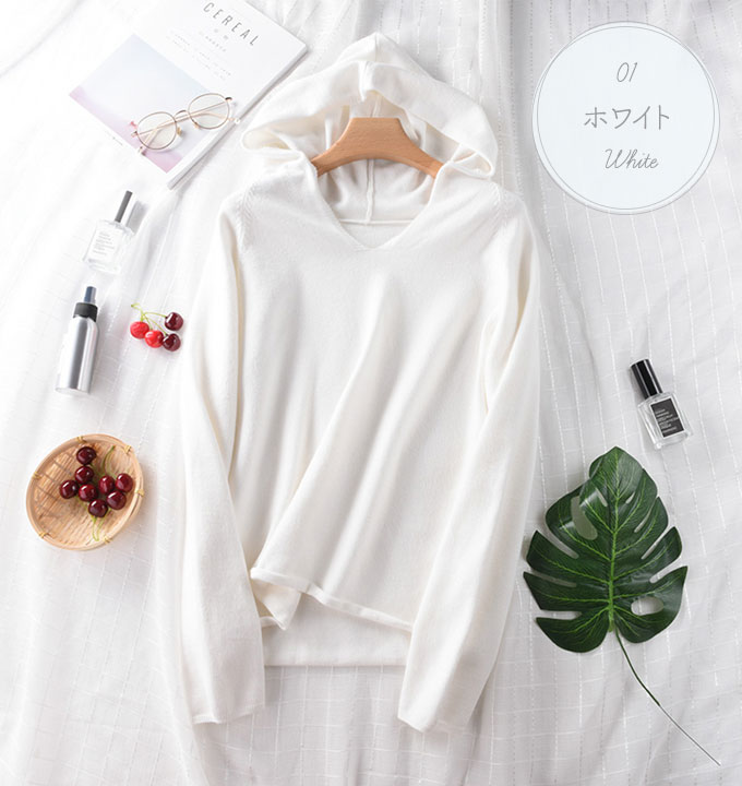 ニットレディース ニット Vネック 薄手 秋 。送料無料 ホワイト フリーサイズ グレー ブルー ベージュ ブラック 