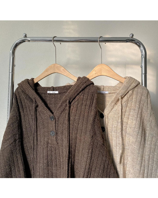 送料無料 ニットレディース ニット 厚手 プルーオーバー トップス ニットセーター オーバーサイズ プル 体型カバー フード付き 