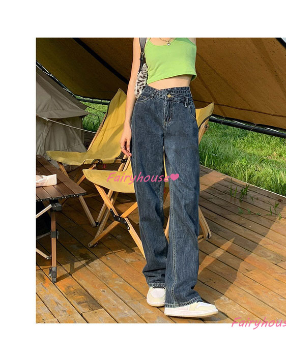 ジーンズ レディース デニムパンツ ストレート ジーパン ワイドパンツ 秋冬 ズボン ロングデニムワイドパンツ 春夏 ハイウエスト ゆったり着痩せ オシャレ30代 