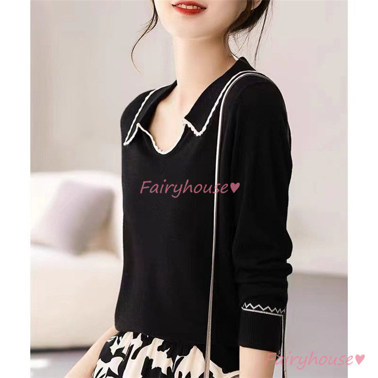 ニット セーター トップス レディース 秋冬 Vネック カジュアルニット ニットインナー 30代 着痩せ 通勤 長袖ニット オシャレ 40代 きれいめ 配色 