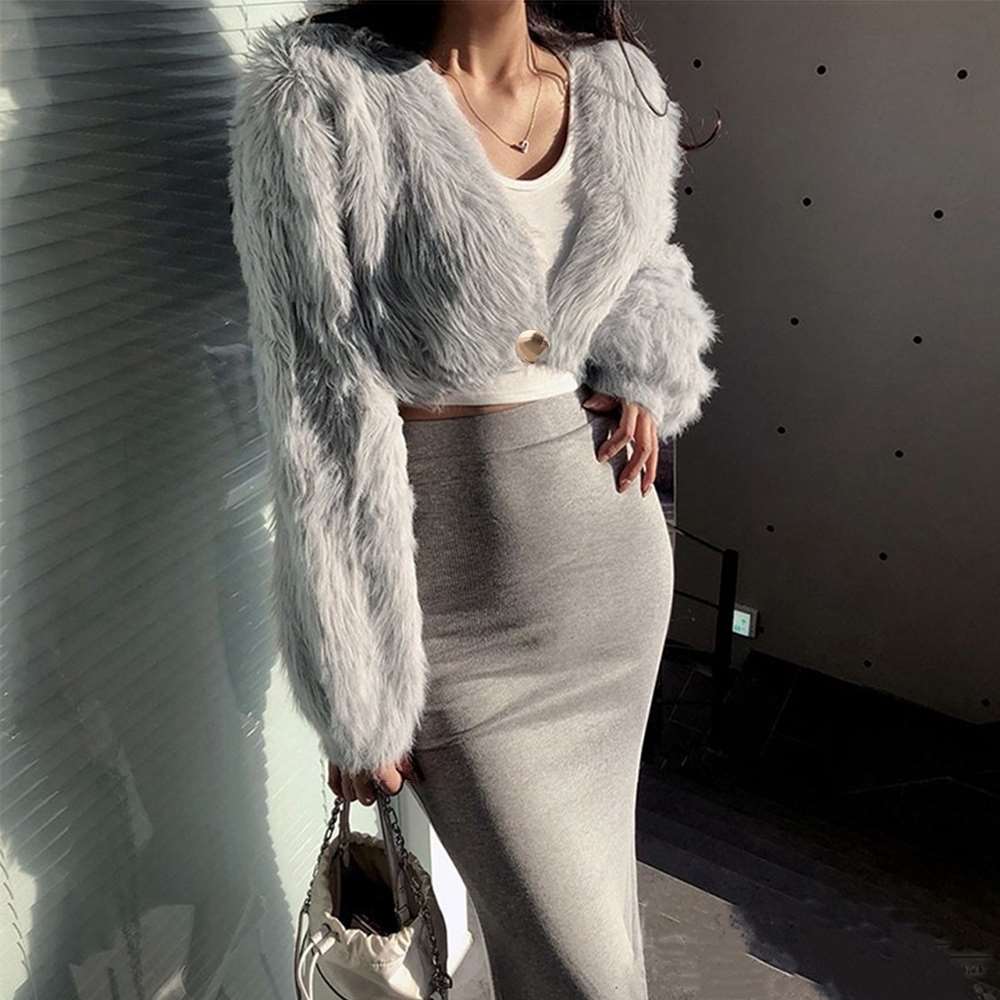 ファー コート フェイクファー ショート丈  