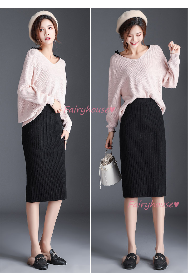 ニットスカート マキシ丈 秋冬 タイトスカート 無地ニット スリットスカート ハイウェストボトムス大人 ロング丈スカート 40代 オシャレ レディース 着痩せ 