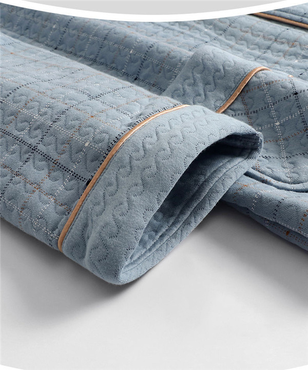 メンズ パジャマ キルトパジャマ 中綿 前開き ルームウェア 寝間着 長袖長ズボン 上下セット 襟付き 部屋着 保温 秋冬 セットアップ チェック柄 