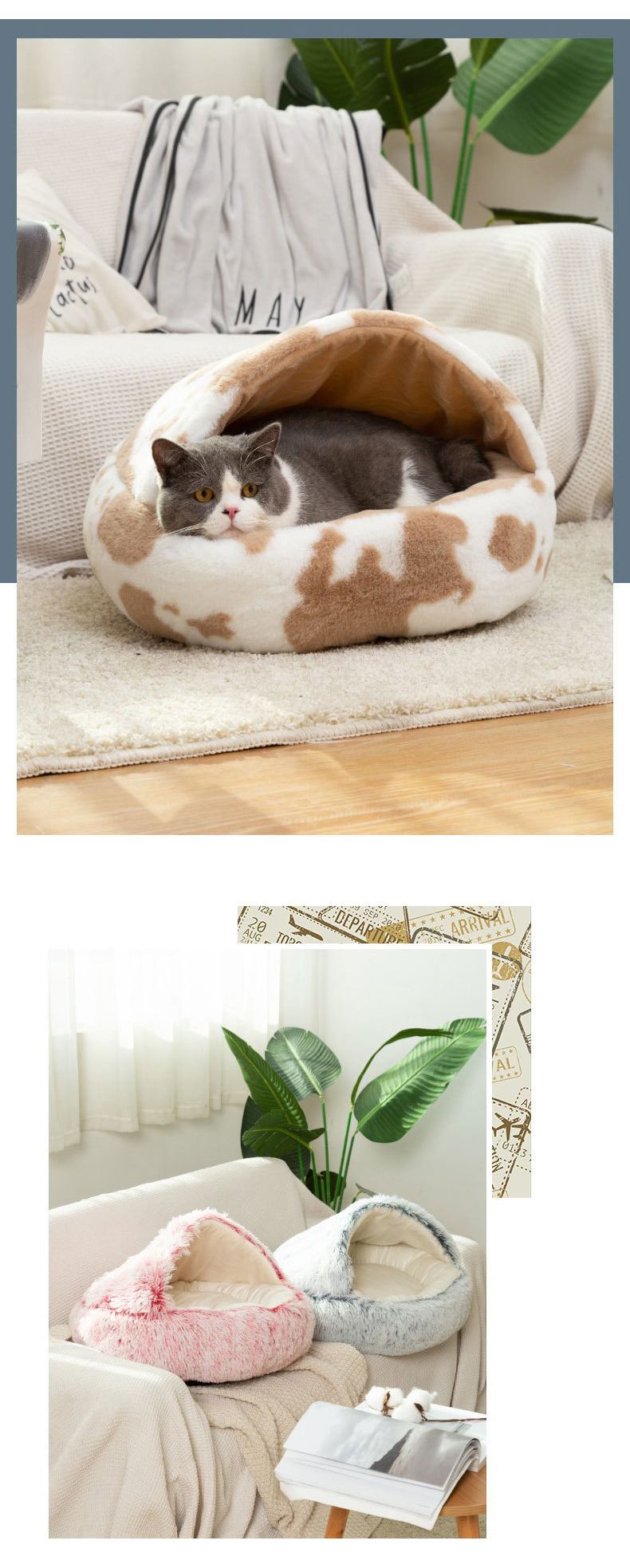 猫 ベッド 冬 猫ベッド クッション 寝袋 洗濯可能 小型犬 猫ハウス ぐっすり眠る 子犬 ドーム型 ペットベッド 柔らかい 小型犬 ふわふわ もこもこ 防寒 暖かい 