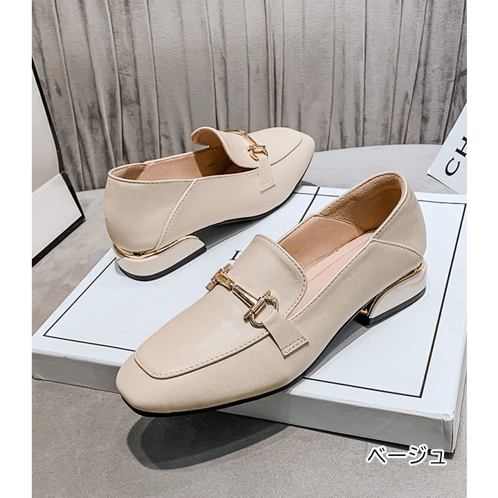 ローファー ビットローファー ローヒール チャンキーヒール ヒールローファー 春夏 秋冬 送料無料 あすつく 