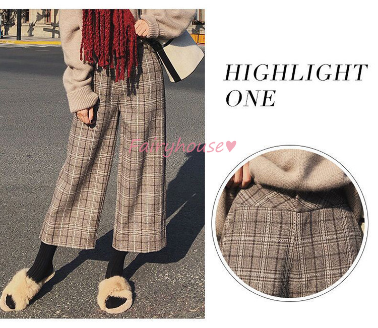 ワイドパンツ レディース 九分丈 通勤 チェック柄バギーパンツ ストレートズボンラシャ 秋冬 ビジネス おしゃれ ボ大きいサイズ 着痩せ40代50代30代 