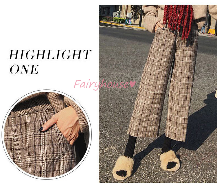 ワイドパンツ レディース 九分丈 通勤 チェック柄バギーパンツ ストレートズボンラシャ 秋冬 ビジネス おしゃれ ボ大きいサイズ 着痩せ40代50代30代 