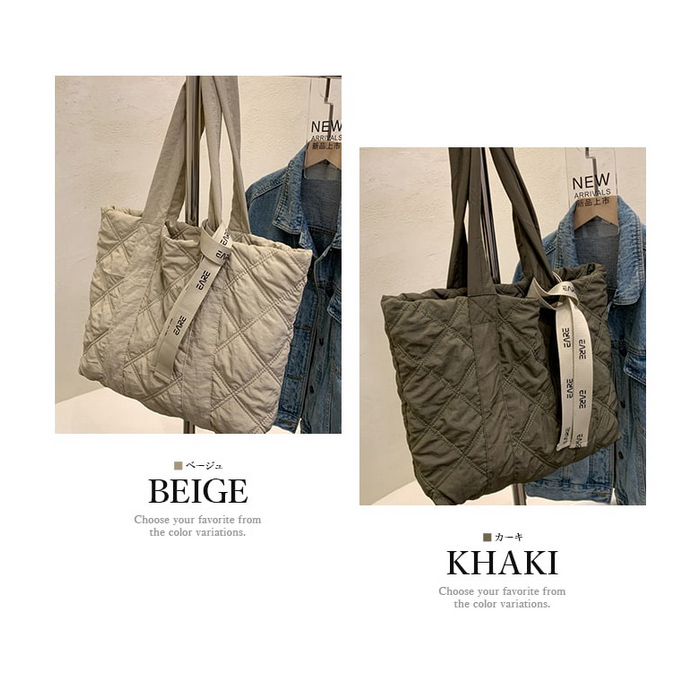 BA-218 トートバッグ キルティング トートバッグ レディース 大容量 通勤 撥水 A4 ナン 送料無料 軽量 大きめ ポケット エコバッグ 通学 韓国 