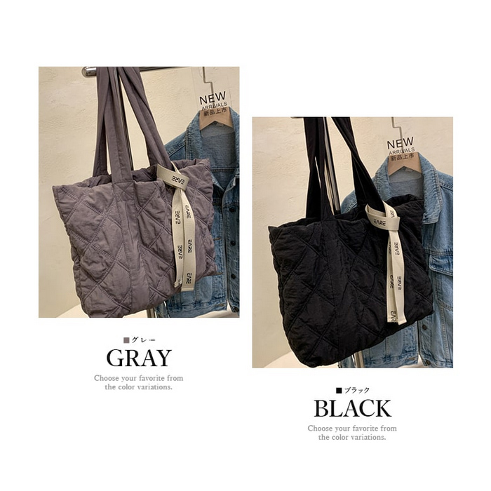 BA-218 トートバッグ キルティング トートバッグ レディース 大容量 通勤 撥水 A4 ナン 送料無料 軽量 大きめ ポケット エコバッグ 通学 韓国 
