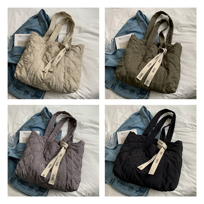 BA-218 トートバッグ キルティング トートバッグ レディース 大容量 通勤 撥水 A4 ナン 送料無料 軽量 大きめ ポケット エコバッグ 通学 韓国 