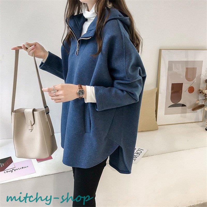 レディース カットソー Tシャツ フード付き 長袖 厚手 春 スウェット スポーツ ゆったり カジュアル トップス 秋 プルオーバー コーデ 