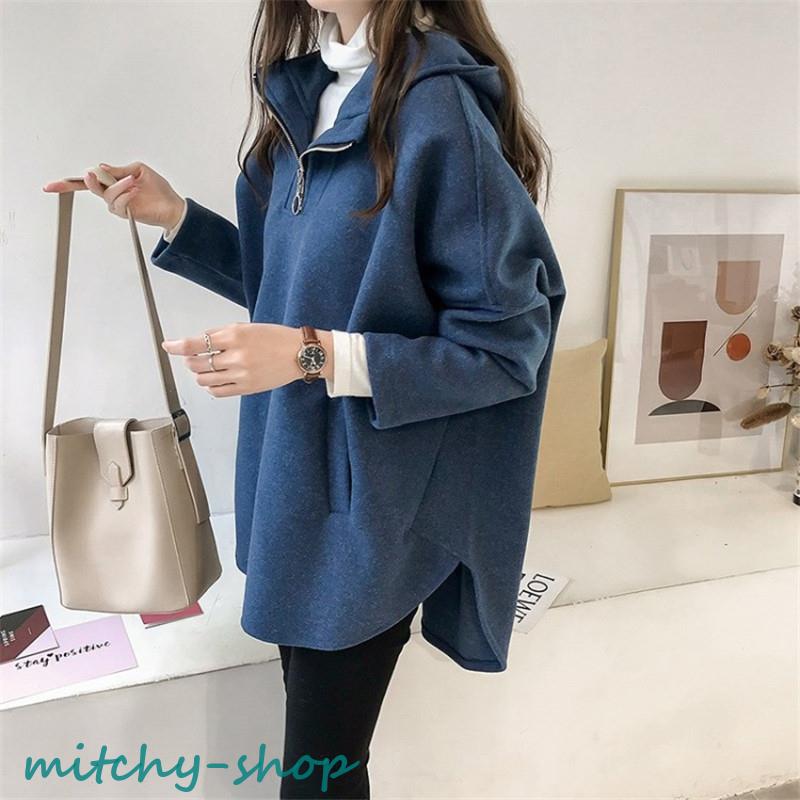 レディース カットソー Tシャツ フード付き 長袖 厚手 春 スウェット スポーツ ゆったり カジュアル トップス 秋 プルオーバー コーデ 