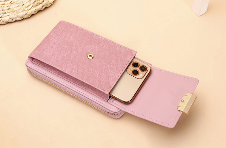 スマホも入るウォレットバッグ スマホポーチ スマホバッグ ショルダーバッグ 肩掛け 斜め掛け カード 小銭 プレゼント 。送料無料 財布 女性 レディース 