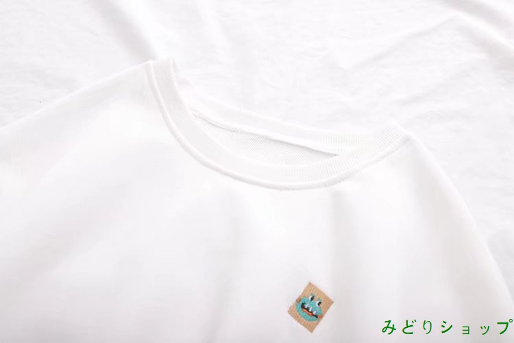 Tシャツ カットソー ボーダー レイヤード 重ねる風 長袖 レディース 森ガール 