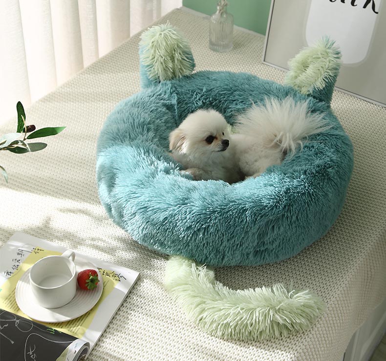 ペットベッド 丸型 ウサギ型 洗える 可愛い 猫ベッド 兎耳 ペットソファーキャット 小型犬 犬ベッド 大型犬 ふわふわ ドッグ 柔らか 中型犬 ペットクッション 