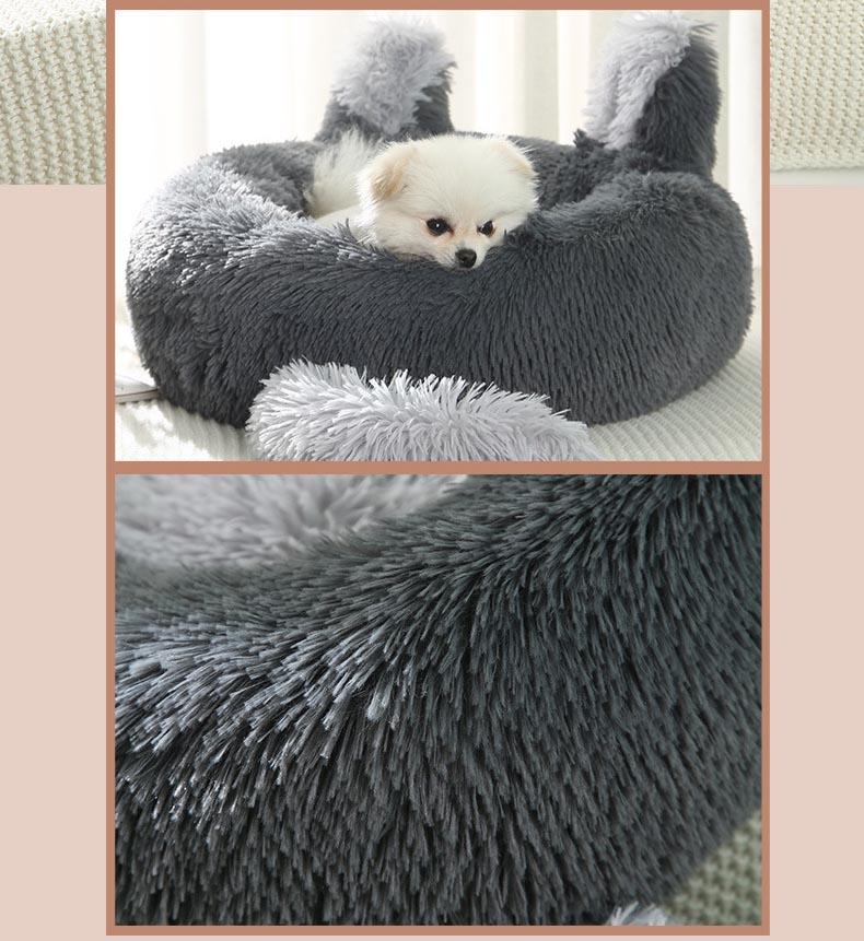 ペットベッド 丸型 ウサギ型 洗える 可愛い 猫ベッド 兎耳 ペットソファーキャット 小型犬 犬ベッド 大型犬 ふわふわ ドッグ 柔らか 中型犬 ペットクッション 