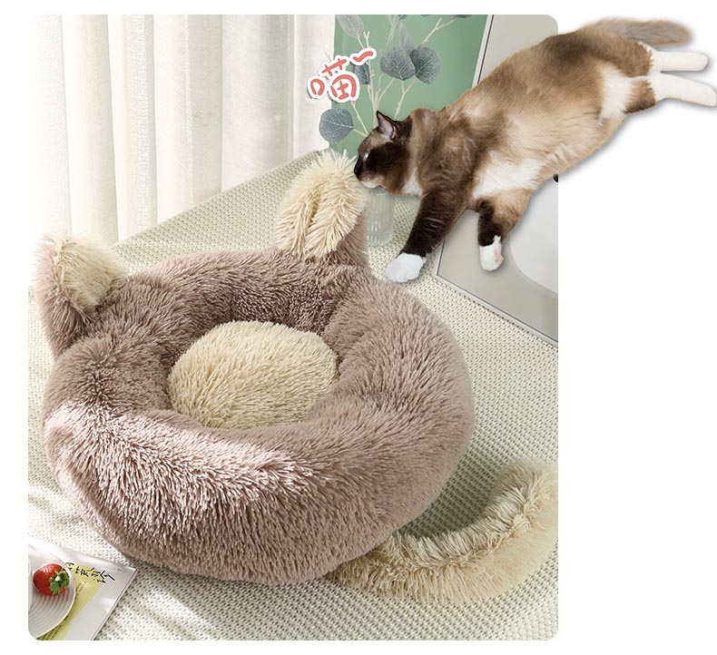 ペットベッド 丸型 ウサギ型 洗える 可愛い 猫ベッド 兎耳 ペットソファーキャット 小型犬 犬ベッド 大型犬 ふわふわ ドッグ 柔らか 中型犬 ペットクッション 