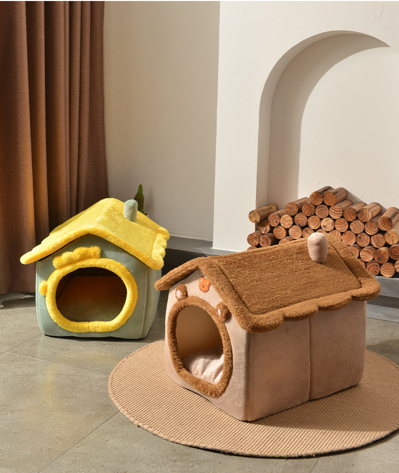 ペットハウス 猫ベッド 冬用 洗える 犬ハウス 猫ハウス 春 秋 HOUSE PET 折りたたみ 冬 ベッド ペットベッド おしゃれ ドーム型 ふわふわ 犬ベッド 暖かい 