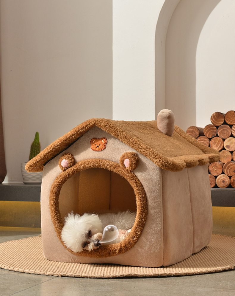 ペットハウス 猫ベッド 冬用 洗える 犬ハウス 猫ハウス 春 秋 HOUSE PET 折りたたみ 冬 ベッド ペットベッド おしゃれ ドーム型 ふわふわ 犬ベッド 暖かい 