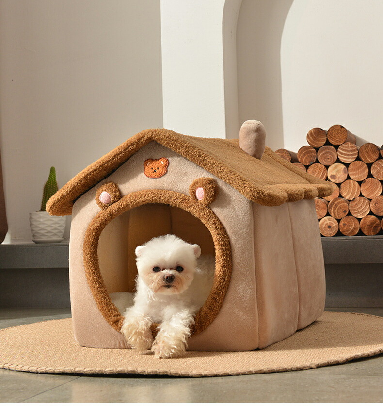 ペットハウス 猫ベッド 冬用 洗える 犬ハウス 猫ハウス 春 秋 HOUSE PET 折りたたみ 冬 ベッド ペットベッド おしゃれ ドーム型 ふわふわ 犬ベッド 暖かい 