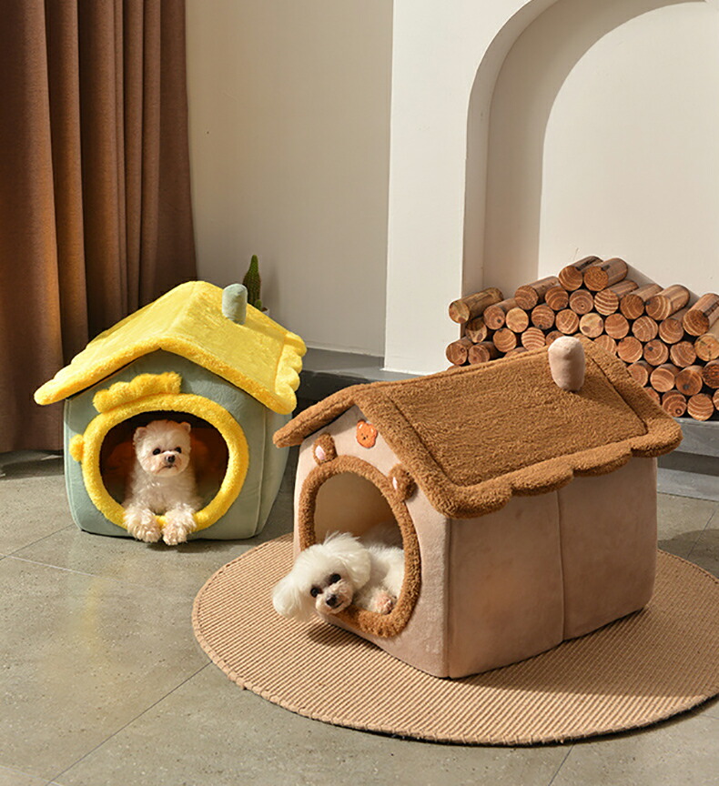 ペットハウス 猫ベッド 冬用 洗える 犬ハウス 猫ハウス 春 秋 HOUSE PET 折りたたみ 冬 ベッド ペットベッド おしゃれ ドーム型 ふわふわ 犬ベッド 暖かい 