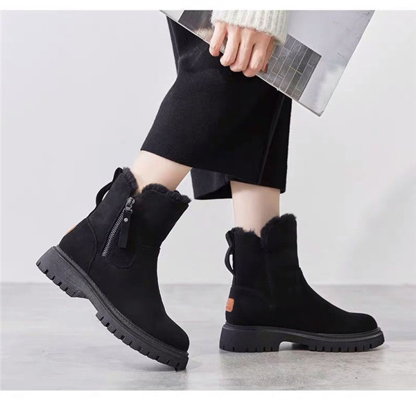 ムートンブーツ スノーブーツ ブーツ レディース ファーショートブーツ 裏ボア 冬靴 スエード あったか もこもこ内ボア 防寒 
