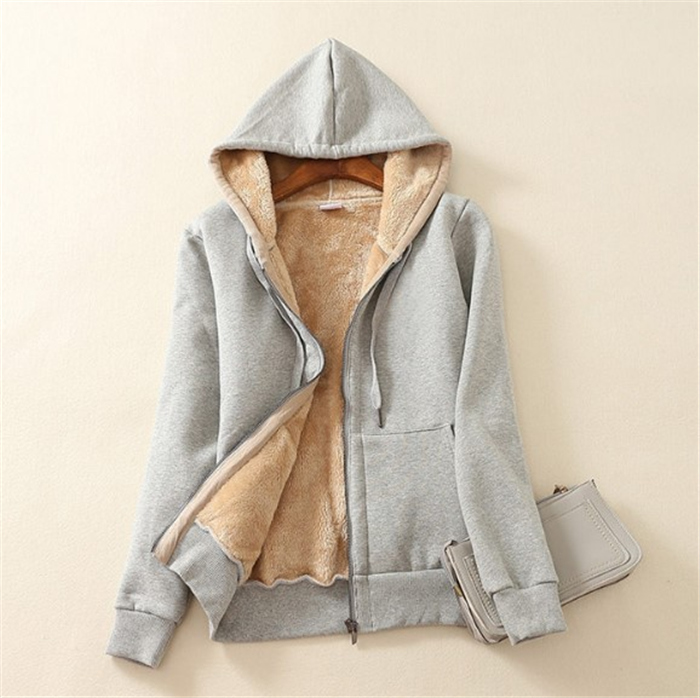 ファーレディース ジップ厚手 無地 レディース 裏起毛 裏ボア ジップ スウェット カーディガン スウェットアウター 