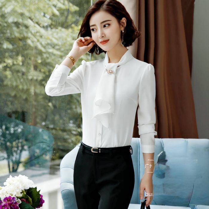 レディース シャツ ママシャツ 仕事服 2色選び トップス 着痩 ブラウス Vネック きれいめ オシャレ カジュアル風 春夏 長袖 