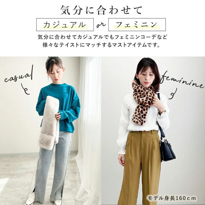 TP-18510 ファー ティペット マフラー リアルファー レディース 秋 エスエヌスタイル 送料無料 衿 冬 差し込み 韓国 暖かい ネックウォーマー スヌード 