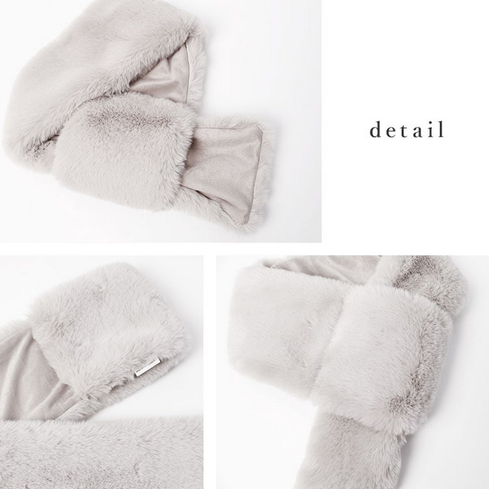 TP-18510 ファー ティペット マフラー リアルファー レディース 秋 エスエヌスタイル 送料無料 衿 冬 差し込み 韓国 暖かい ネックウォーマー スヌード 