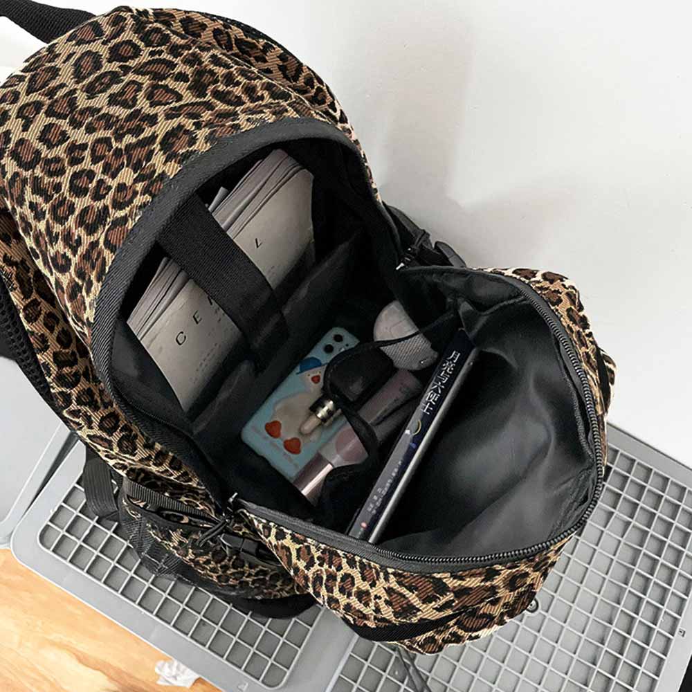 大容量バックパック レディース 大人 おしゃれ 女性 おしゃれ 遠足リュック マザーズバック ヒョウ柄 A4収納可 