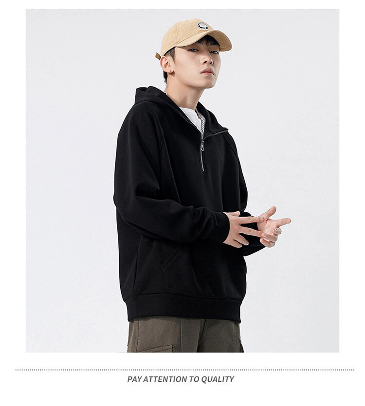 プルオーバースウェット 男女兼用 トップス ハーフジップ ポケット 無地 トップス 通学 ユニセックス スタイリッシュ 